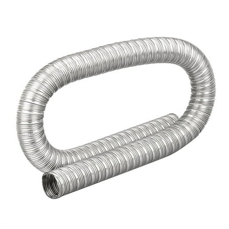 1M Air Parking Heater 304 Stainless Steel Double Layer Exhaust Pipe Tube Gas Vent Fit Air Diesels Tank Car Heaters,1 x Heater Exhaust Pipe,Silver