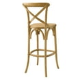 thumbnail image 3 of Bar Stool Chair Barstool, Natural, Wood, Pub Cafe Bistro Dining Kitchen Hospitality Restaurant, Modern Contemporary HB33831, 3 of 11