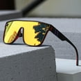 thumbnail image 6 of Oversized Sunglasses, Rimless Mirrored Sun Glasses with Reflective One-Piece Lens, 6 of 6