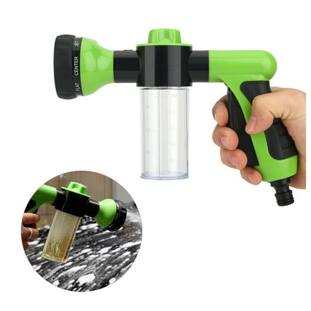 High Pressure Garden Hose Foam Nozzle-Foam Car Washer Water Sprayer Gun with 8 adjustable (Best Car Foam Gun)