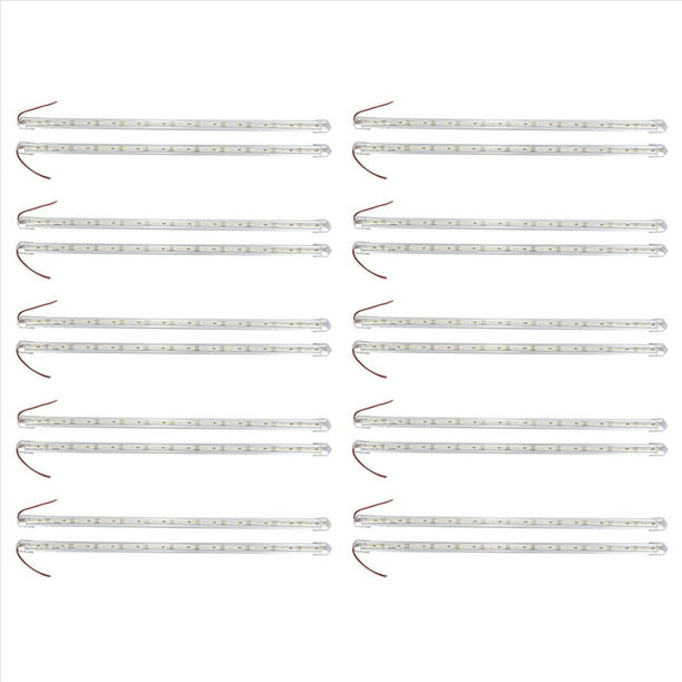 20 Luz de Aluminio Rígida de la Barra de Tira de Led de la Aleación de Aluminio de los Pc 12V 50Cm Cálido