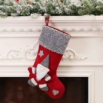 3D Faceless Doll Christmas Stocking, Large Capacity Gift Bag for Fireplace Mantle, Festive Holiday Hanging Decor for Staircase Door(B)