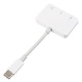 thumbnail image 1 of Minkissy White Type-C Sound Adapter 3 in 1 USB Adapter for Laptop Home Use Compact Portable Durable, 1 of 7