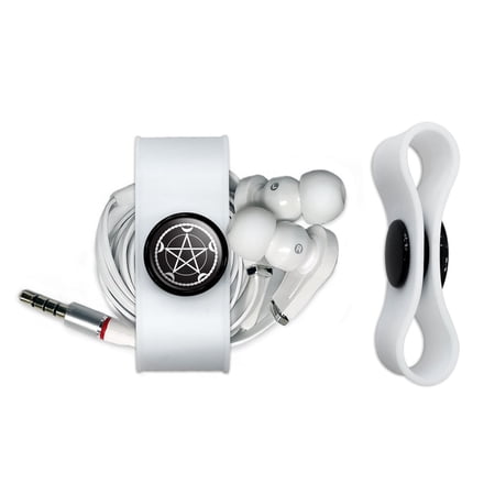Pentacle Moon Goddess Wiccan Witch Nature Headphone Cord Wrap Cable Wire Organizer Set