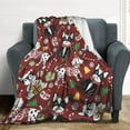 thumbnail image 6 of Christmas Throw Blanket Cute Dog Flannel Blanket Warm Soft Throw Blankets for Couch Bed for Women Men & Kids 60×80In, 6 of 6