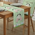 thumbnail image 2 of Easter Rabbit Egg Green Table Runner Country Decor Tableclothss for Dining Washable Table Cover Decoration, 2 of 5