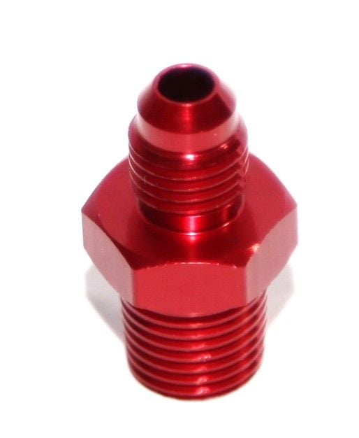 Speed Daddy 1/4" NPT Female Aluminum Pipe Tee Fitting – Red Anodized Finish