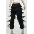 thumbnail image 3 of Municipal Women's Latin Dance Pants Tassel Ballroom Dance Professional Black Adult Fringe Rumba Tango Salsa Practice Pants, 3 of 7