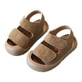 thumbnail image 5 of Gubotare Baby Sandals Boys Girls Sandals Close Toe Outdoor Soft Sole Summer Sandals (Toddler/Little Kid) Size 7 (Khaki,Toddler 7), 5 of 7