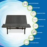 Boyd Sleep Adjusta-Flex Zero Gravity Adjustable Anti Snore Power Base with Massage, Queen