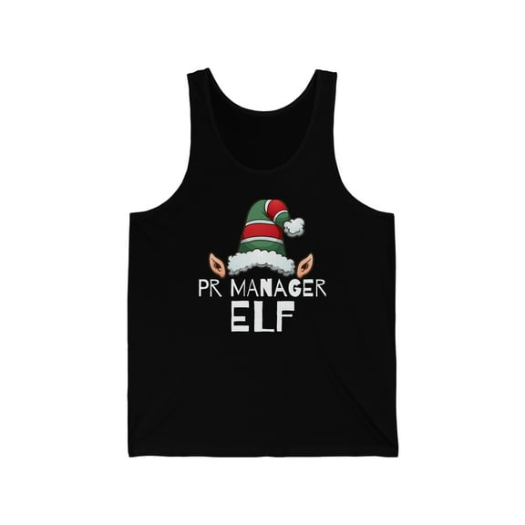 PR Manager Elf Unisex Tank top, XS-2XL Christmas Holidays Xmas Elves