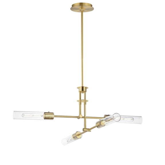 26374CLNAB-Maxim Lighting-Equilibrium - 24W 4 LED Pendant-15.75 Inches Tall and 36 Inches Wide-Natural Aged Brass Finish