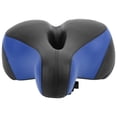 thumbnail image 2 of Bike Saddle Microfiber Leather HollowCarved Shock Absorber Mountain Bike Saddle Seat(Black Blue ), 2 of 8