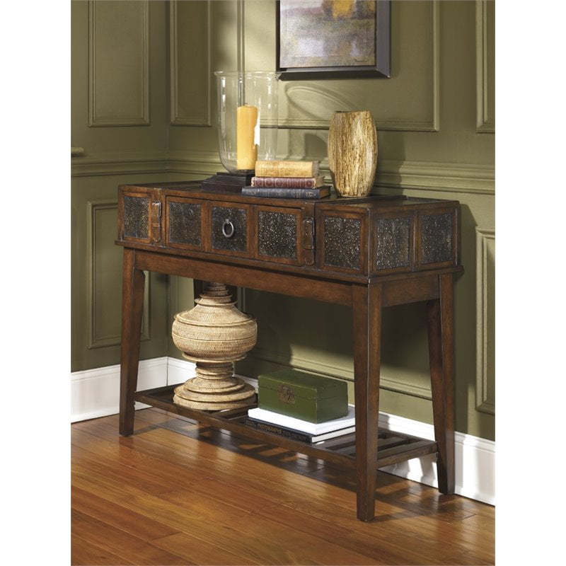 Ashley Mckenna Console Table In Dark Brown