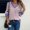 Purple women striped long sleeve sweater a1, variant on thefmos Women's Fall Winter Striped Long Sleeve V Neck Pullover Tops Dressy Casual Blouses Loose Cute Shirts Vacation Fashion Clothes, Army Green 2XL
