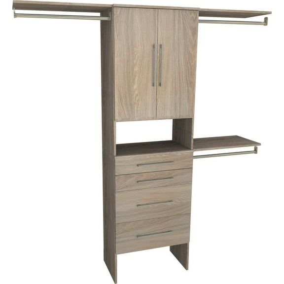 Closetmaid Ss25-Cos2d4dr-M Suitesymphony 7 To 10 Foot Wide Closet System Organizer - Grey