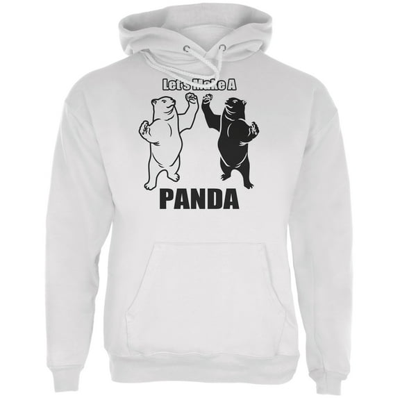 Let's Make a Panda Funny White Adult Hoodie