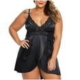 thumbnail image 2 of Babysbule for Women Fashion Summer Plus Size Lace Silks Underwear Suspender Skirt Nightdress, 2 of 8