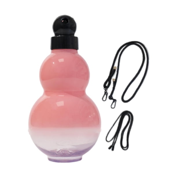 Botella de agua de calabaza, 900 ml, portátil, práctica, bonita, para exteriores. Rosa