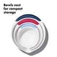 thumbnail image 3 of OXO Good Grips 3-Piece Mixing Bowl Set â Blueberry, Jam & Seltzer Handlesâ, 3 of 5