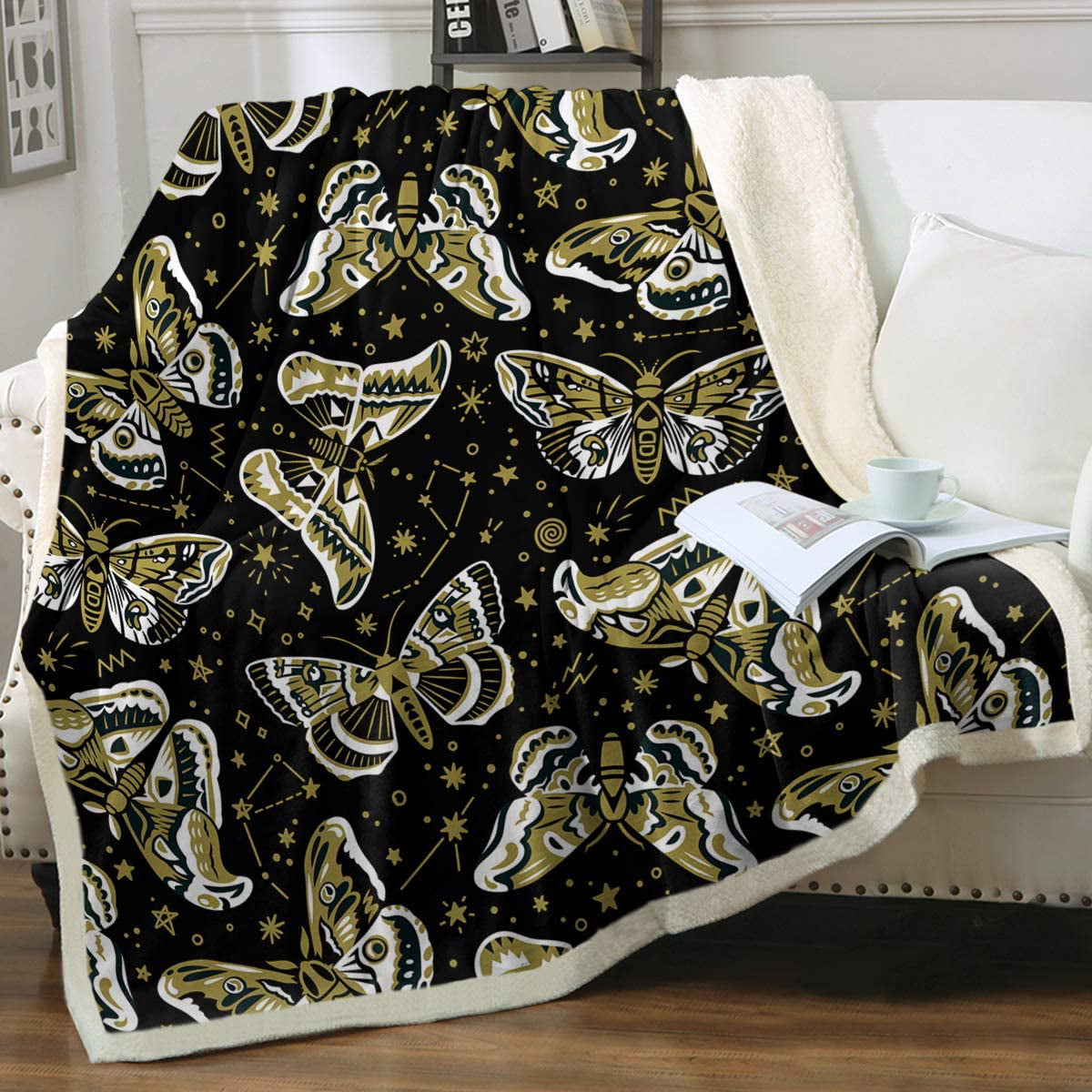 Monarch Butterfly Flannel Blanket,Soft Bedding Fleece Throw Couch Cover Decorative Blanket for Home Bed Sofa & Dorm 80x60 