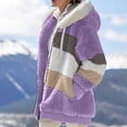 thumbnail image 2 of Uqiangy Women's Hooded Winter Coats Fleece Cardigans for Women Women's Fleece Jacket Plus Size Fleece Jacket Fuzzy Fleece Jacket Women Purple M, 2 of 9