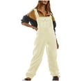 thumbnail image 5 of Wancir Women Long Casual Loose Bib Pants Overalls Baggy Rompers Jumpsuits with Pockets, 5 of 9