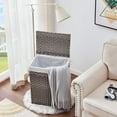 thumbnail image 4 of Mxfurhawa Waterproof Laundry Hampers with Lid, Gray, 4 of 7