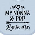 thumbnail image 4 of Inktastic Nonna and Pop Love Me Girls Baby Bib, 4 of 4