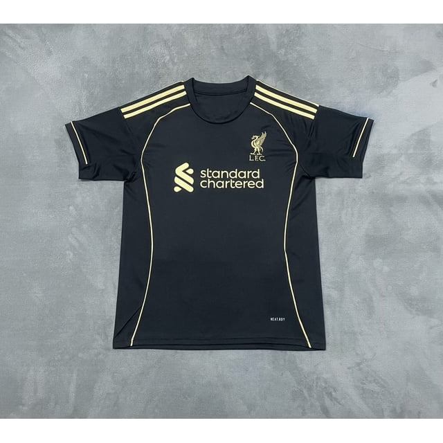 Black And Gold Liverpool Special Edition. Football Classic Jersey