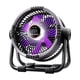 thumbnail image 1 of Ventilador de camping exterior con luz, recargable por USB, para barbacoa, hogar, senderismo Gris, 1 of 9