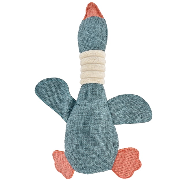 Juguete para perros con forma de pato, para morder, masticar, limpiar los dientes, accesorio de entrenamiento, 30 cm, azul