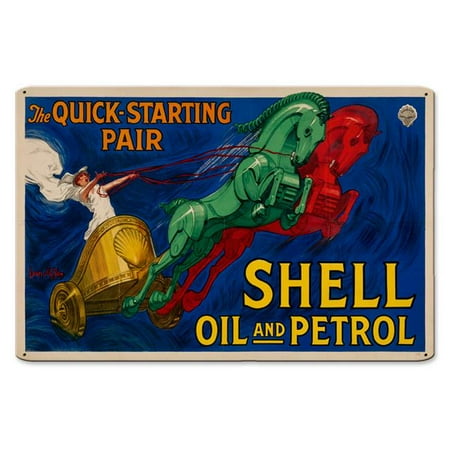 

Shell SHL130 12 x 18 in. Quick Starting Pair Satin Metal Sign