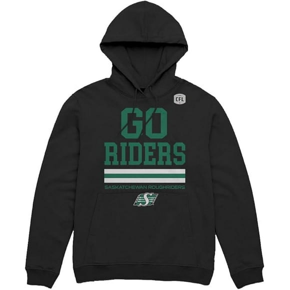 CFL Saskatchewan Roughriders Go Riders Black Large Hoodie