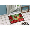 thumbnail image 2 of Carolines Treasures CK1300JMAT Dachshund Poinsettas Door Mat Indoor Rug or Outdoor Welcome Mat 24x36 Doormat  36"L x, 2 of 4