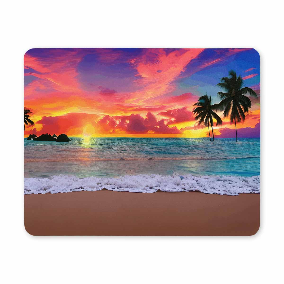 Mouse Pad Beach,Landscape PremiumTextured Mousepads Design, Washable Mousepad, NonSlip Rubber