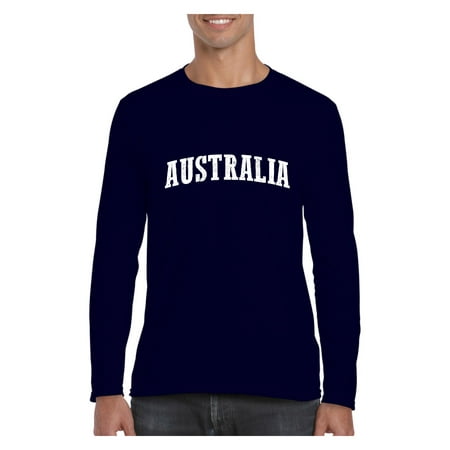 Australia Men Softstyle Long Sleeve T-Shirt (Best T Shirts Australia)