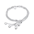 thumbnail image 1 of Pulsera de plata esterlina para mujer Pulseras de plata de la amistad Pulseras con dijes Pulsera de cadena de plata Amor personalizado, 1 of 5