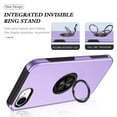 thumbnail image 5 of ELEHOLD Rugged Case For iPhone 16e / SE4 2025 Magnetic Shockproof Cover, 360° Rotable Ring Kickstand, Enhanced Camera Protection, Purple, 5 of 7