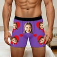 thumbnail image 4 of KHONTS Men's Personalized Boxers Husband Boyfriend Funny Boxers for Men Valentine's Day Birthday for Him Purple S, 4 of 8