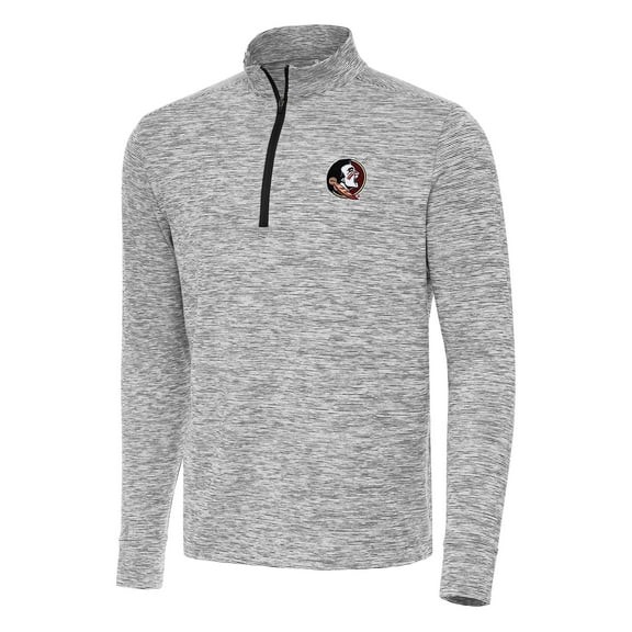 Men's Antigua Black Florida State Seminoles Cause Quarter-Zip Top