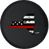 New York - Thin Red Line Distressed American Flag Spare Tire Cover Jeep RV