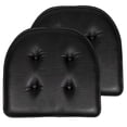 thumbnail image 1 of Cojín para silla Sweet Home Collection, espuma viscoelástica, color negro, paquete de 2, 1 of 6