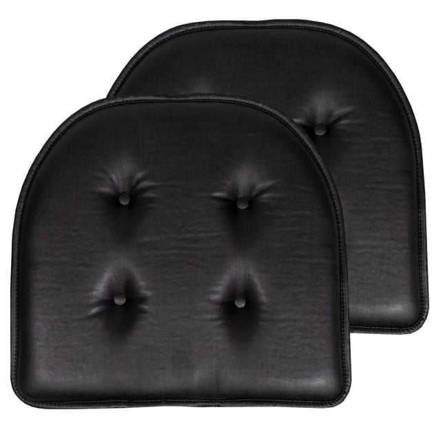 Cojín para silla Sweet Home Collection, espuma viscoelástica, color negro, paquete de 2