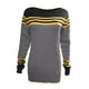 thumbnail image 5 of Suéter de cuello redondo para mujer, suéter de rayas de colores a juego, suéter para mujer, 5 of 5