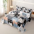 thumbnail image 3 of Erosebridal Cartoon Cat Twin Quilt Set,Multi Kitten Cute Twin Coverlet Set For Girls,2pcs, 3 of 7