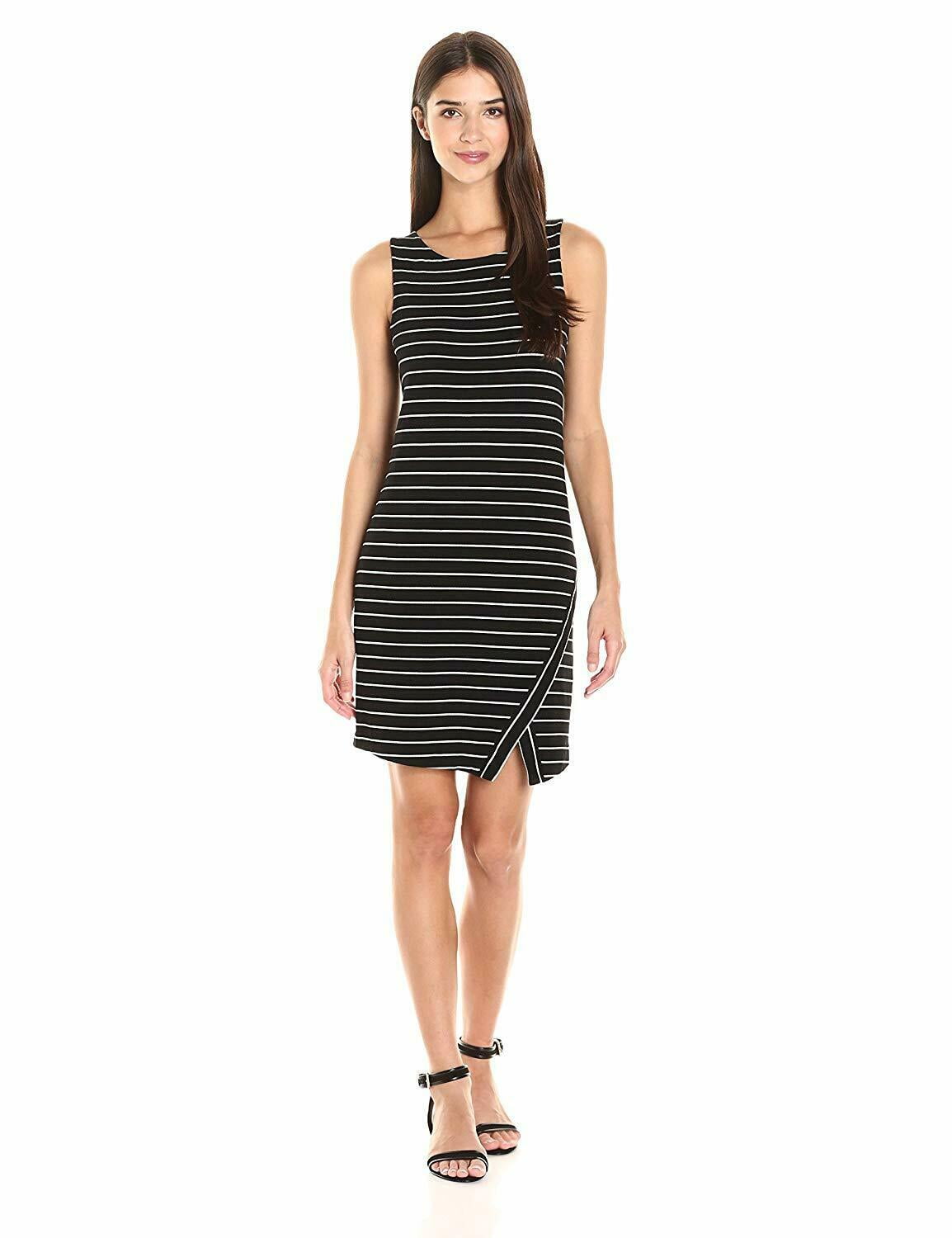 Kensie Junior's Striped Envelope-Hem Tank Dress, Black, XL - Walmart.com