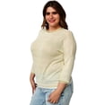 thumbnail image 2 of Blusa juvenil tejida, talla extra modelo 2842 beige 42 Roman Fashion Blusa extra 2842, 2 of 5