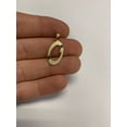 thumbnail image 4 of 10K Solid Real Yellow Gold Personalized Cursive O Initial Pendant Necklace, Available in Different Letters Charm with Diamond Cut Gifts for Her with 18" Gold Chain, 4 of 6