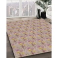 thumbnail image 2 of Ahgly Company Indoor Square Patterned Dark Gold Brown Novelty Area Rugs, 6' Square, 2 of 6